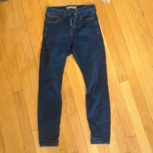Topshop petite dark blue jamie jeans